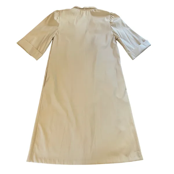 VTG 70s The Traveler Duster Beige Button‎ Front Dress Womens Large Deadsock NEW - Image 7