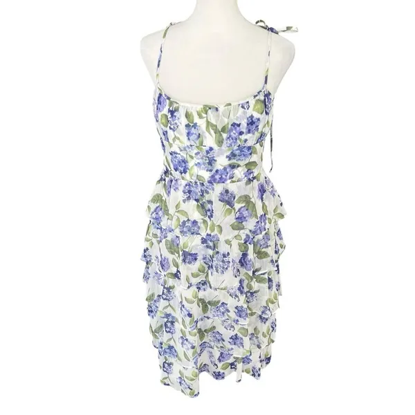 Amanda Uprichard Adelina Margate Floral Tiered Midi Dress Size S - Image 3
