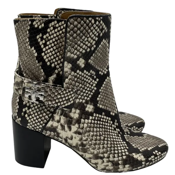 Tory Burch Kira Stamped Snake Print Leather Bootie - 8.5 - Image 2
