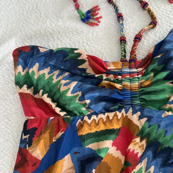 Farm Rio Chevron Toucans One Piece, size X-Small, $189 - Image 15
