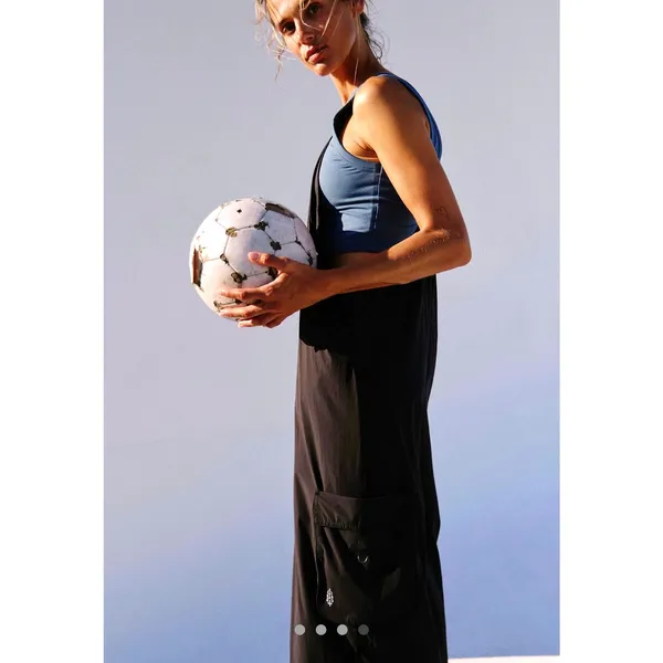 Free People Pathfinder One Piece Jumpsuit Skyline/Black Combo M - Image 4