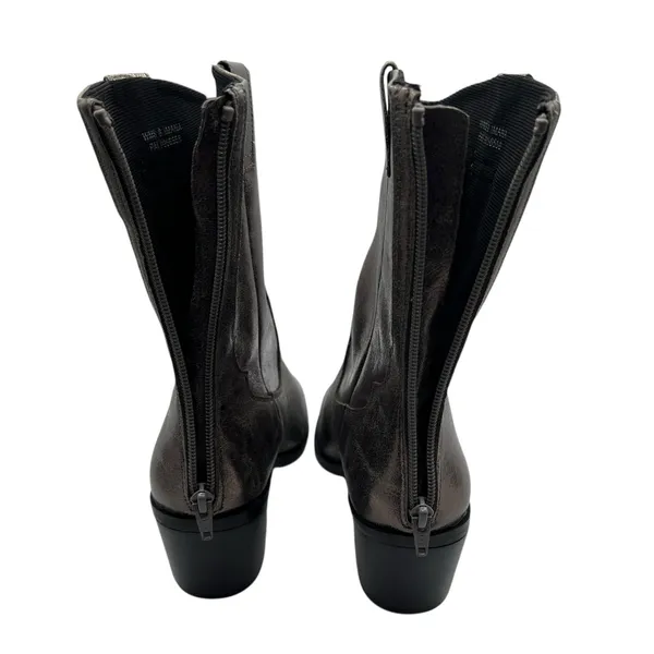 DV Dolce Vita Imana Womens 8 Pewter Metallic Western Cowboy Boots Pointed Toe - Image 11