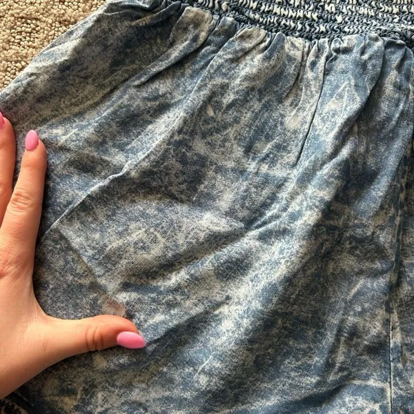 Thread & Supply Elastic Waist Blue Flowy Shorts‎ Womens Size Small S Summer Pool - Image 9