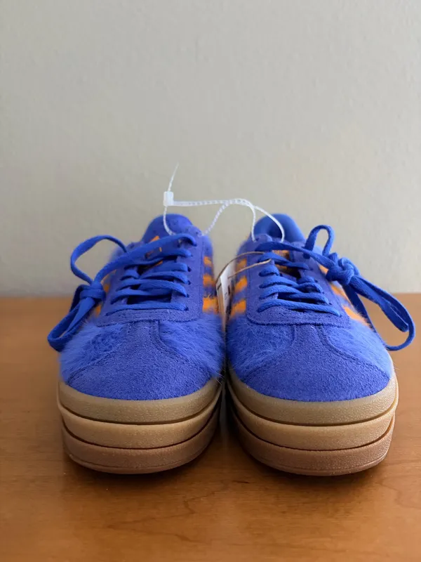 Adidas Gazelle Bold Hi-Res Blue / Bright Orange JS3906 Womens 6 - Image 5