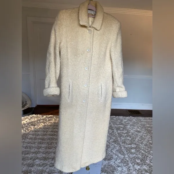 Anne Klein Coat Pennylane Vintage Longline Wool Cottage Quiet Scandi Parisian - Image 3