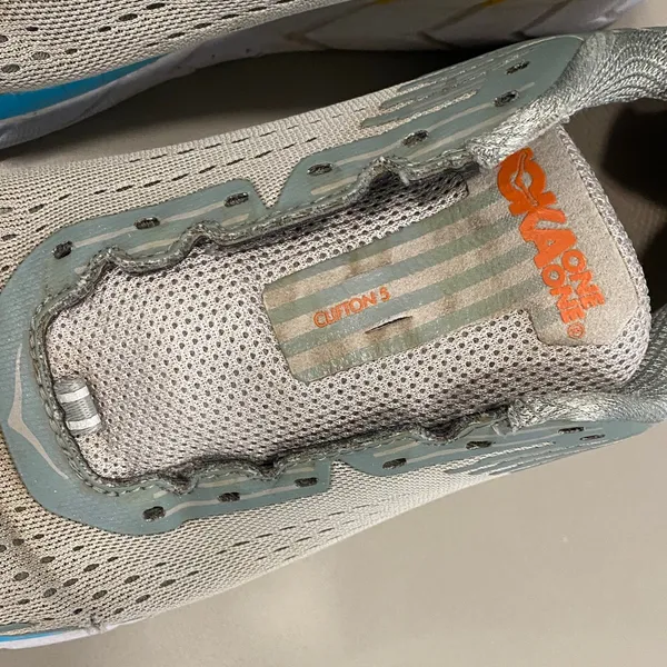Hoka One One Women's Clifton 5 Grey and Yellow Running Shoes - 9 - Image 4