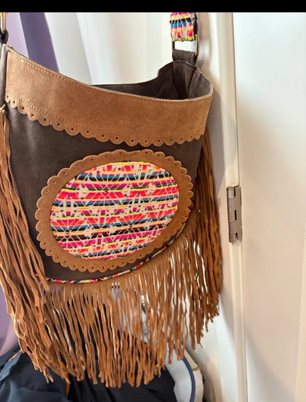 Fern Vegan Suede Crossbody Bag - Image 10