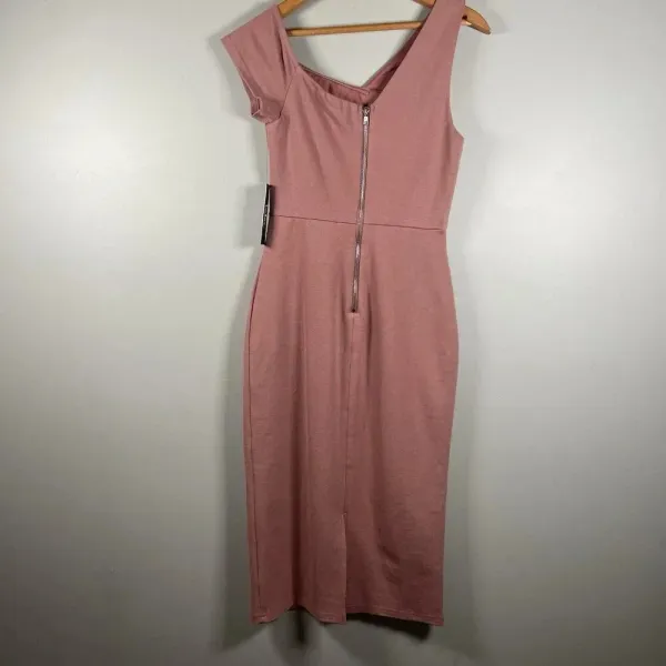 Lulu's Open Your‎ Heart Mauve Pink One-Shoulder Bodycon Midi Dress size XS Party - Image 5
