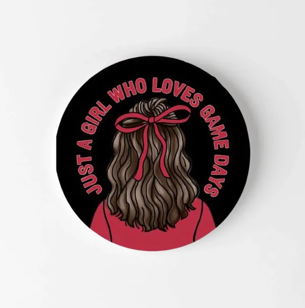 CUSTOM HOMEMADE Game Day Pin Red - Image 2