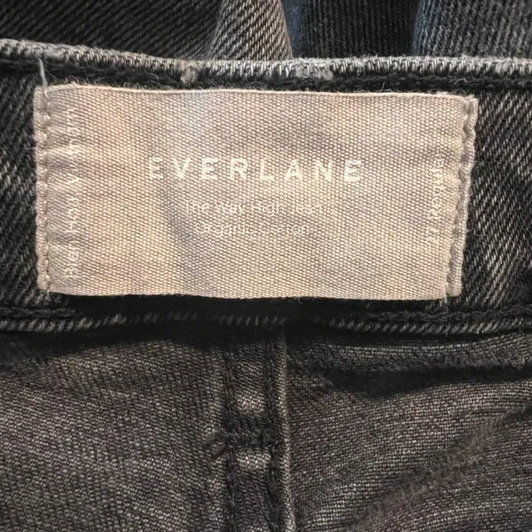 Everlane The Way High Jean Washed Black Organic Cotton Straight Leg Denim 27 - Image 3