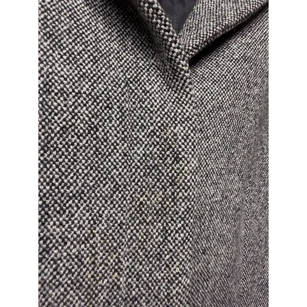 J‎ Crew Blazer Womens Sz 12 Gray Hidden Button Jacket Wool Stretch Preppy - Image 4