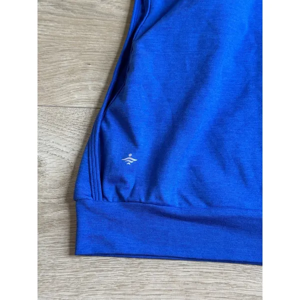 NWOT Halara Hooded Drawstring Sleeveless Cropped Running Tank Top blue size XS - Image 9