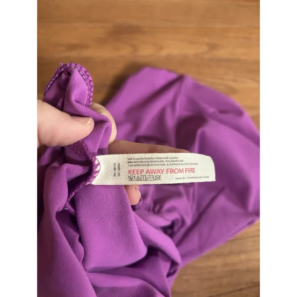 Intimately Free People Purple One Puff Shoulder Thong Bodysuit S Stretch - Image 7