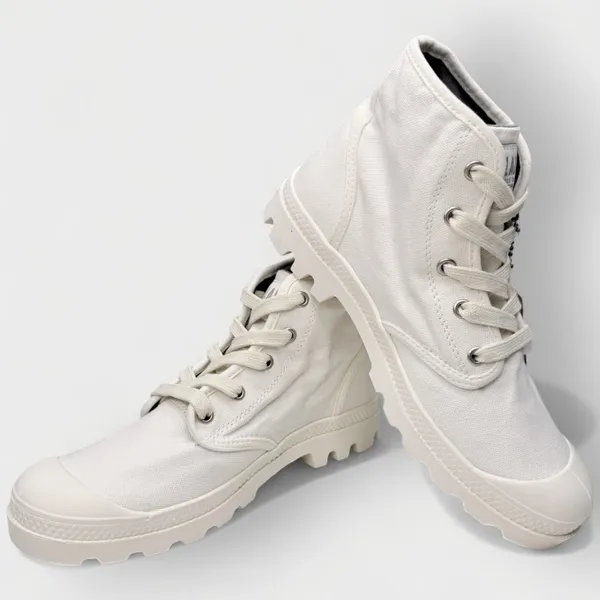 Palladium Pampa Hi Women’s Canvas Boots White Size 8.5M 92352-116-M - Image 7