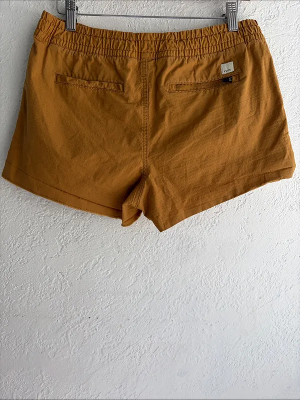 Vuori Women’s Elastic Waist Drawstring Shorts - Mustard - Image 8