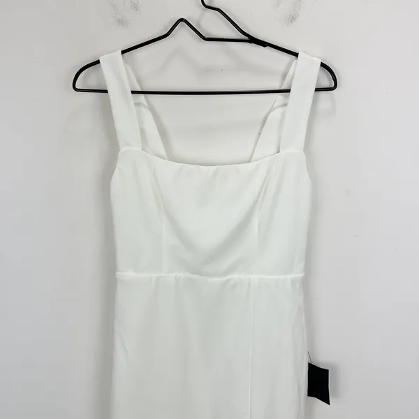 Lulus Social Sensation White Square Neck Mini Bodycon Dress Fitted Small NWT - Image 7