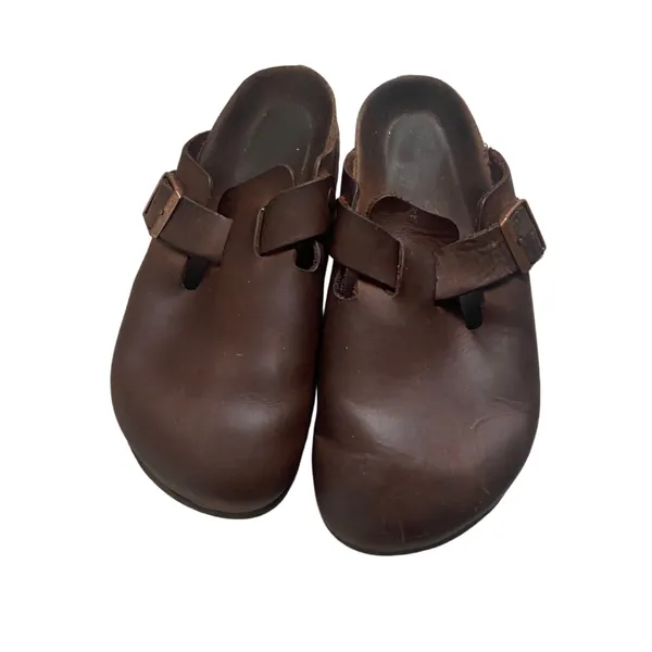 Boston Oiled Brown Leather Clogs 🔥 - Image 3