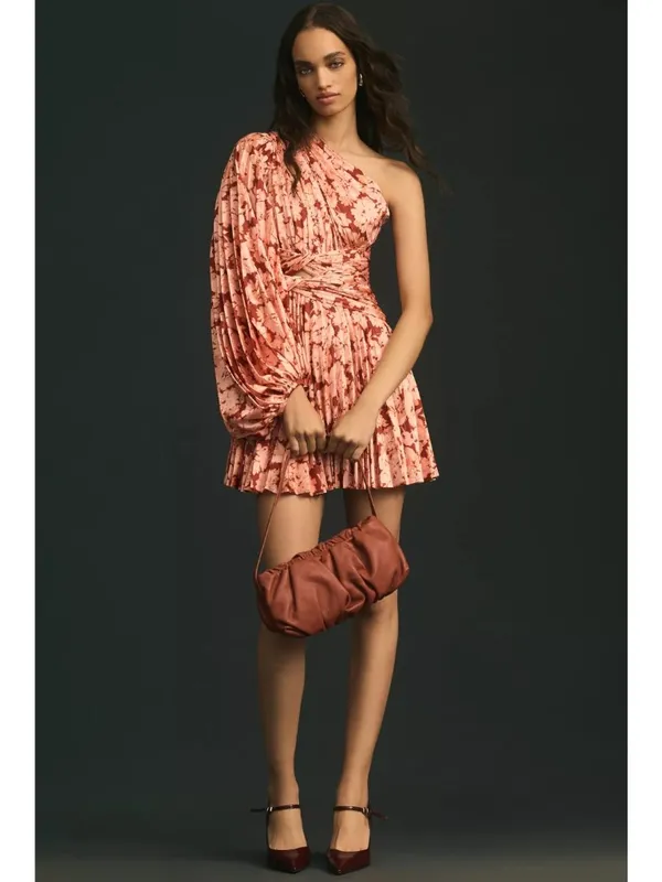 NWT Acler Auroa Floral Pleated Mini Dress Size 6 - Image 3