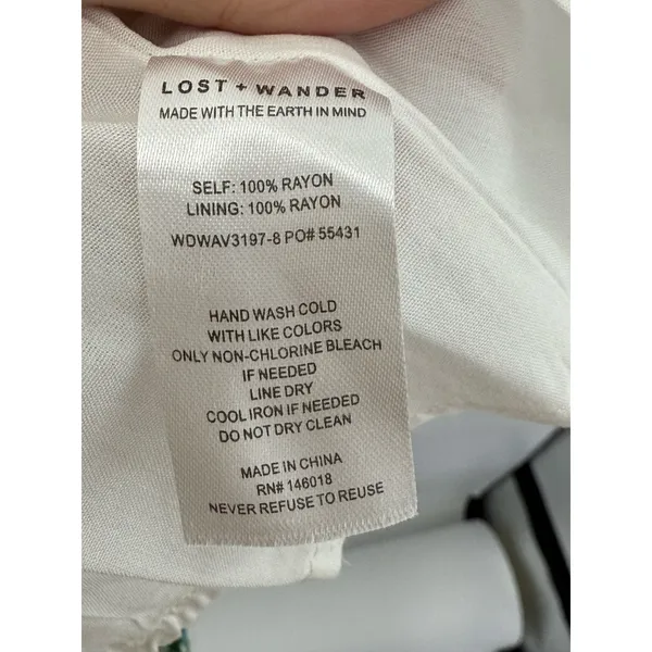 Lost + Wander Floral Smocked Midi Dress XS/S Estimated Boho Cottagecore - Image 8