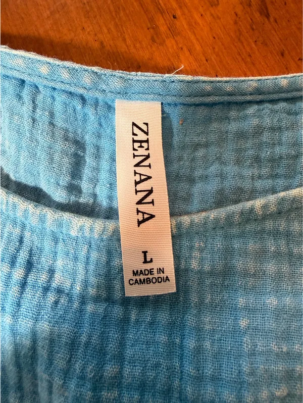 Palmetto Moon Blue Top Ruffle Sleeve - Image 2