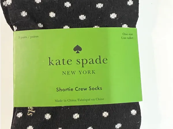 Kate Spade New York NWT 3 Pack Shortie Crew Socks - Image 2