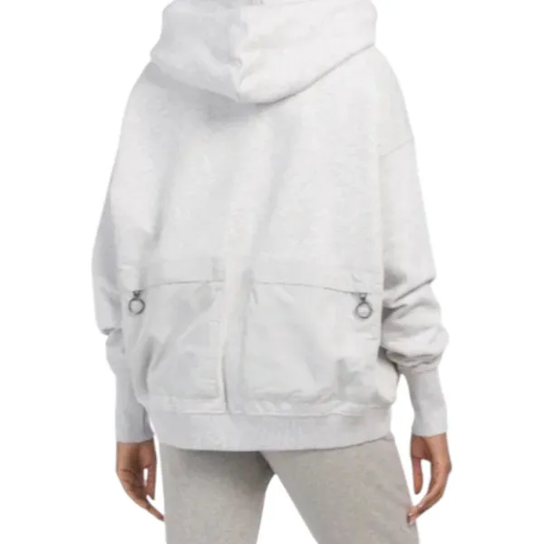 Free People FP Movement Fast Break Cotton Terry Pullover Grey Hoodie XS - Image 6