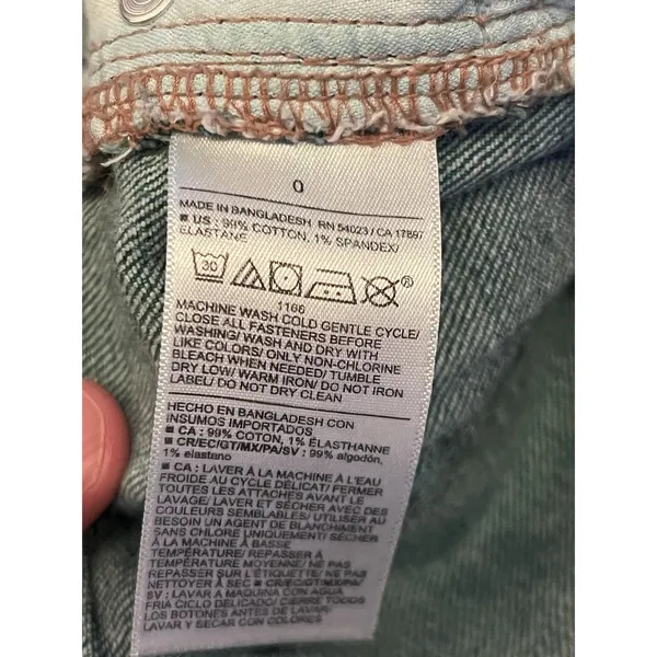 Old Navy OG Straight Denim Shorts Womens 0 High Rise Distressed Cutoff Frayed - Image 4