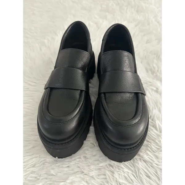 Paloma‎ Barceló Black Leather Loafers Shoes sz 36 - Image 2