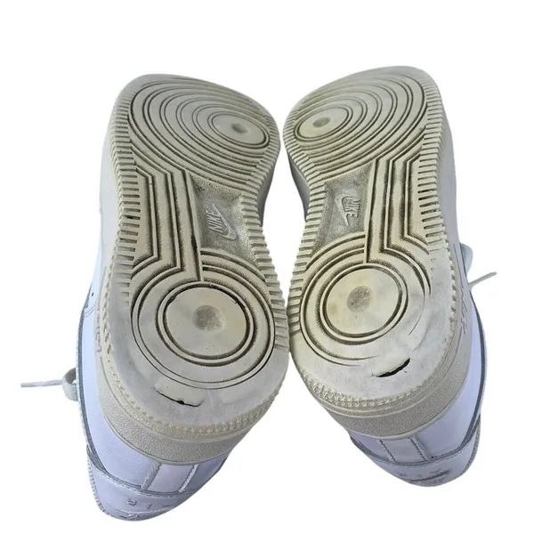 Nike Air Force 1 Women's White Leather Low Top Lace Up Athletic Sneakers Shoes 8 - Image 4