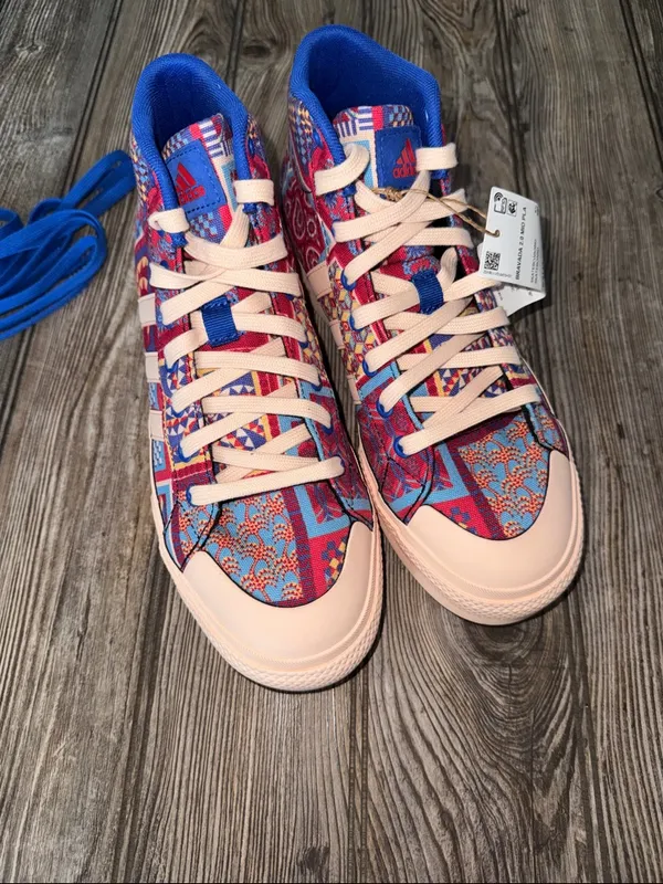 Adidas bravada shoes Multicolor Patterned High-Top Sneakers size 8 NEW colorful - Image 2