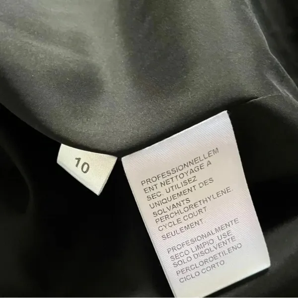 Doncaster Collection Black Zipper Front Leather Trim Jacket - Image 4