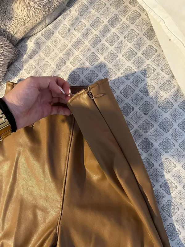 Abercrombie Leather Vegan Pants - Image 3