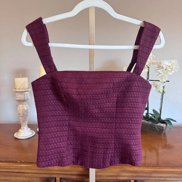 Amanda Uprichard Cerrone Tweed Top Russet XS NWT - Image 2