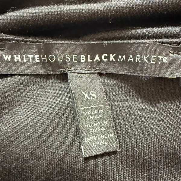 WHITE HOUSE BLACK MARKET Black Lace Sequin‎ Cap Sleeve Boat Neck Top EUC Size XS - Image 7