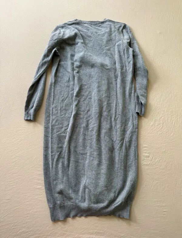 long sleeve midi sweater dress Gray - Image 2