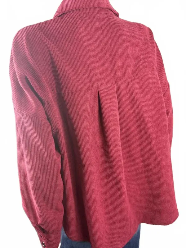 Beautiful Button Up Top Size L Red Size L - Image 3