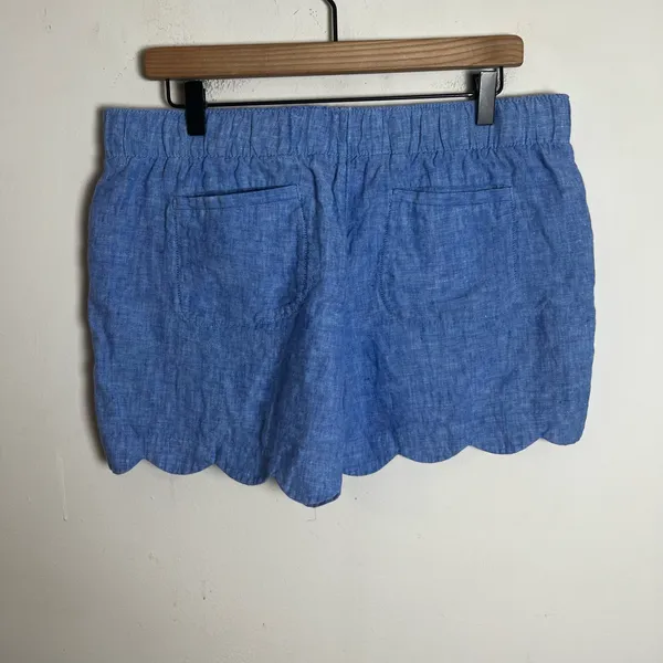 LILLY PULITZER- Brea Linen Shorts Blue Casual Pull On Summer Travel Resort Prep - Image 5