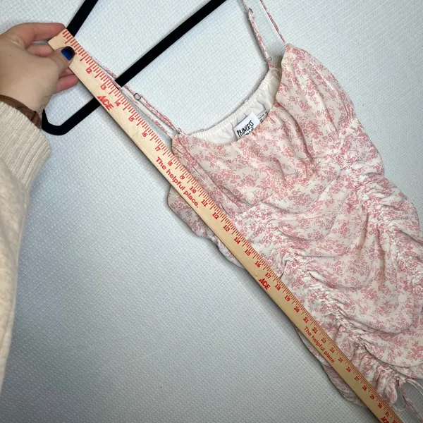Princess Polly Ivy Hollow Pink Floral Ruched Mini Dress‎ Spaghetti Straps Size 6 - Image 10