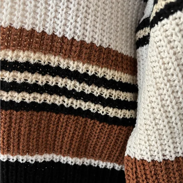 SHEIN Multicolor Striped Knit Sweater Size S - Image 5