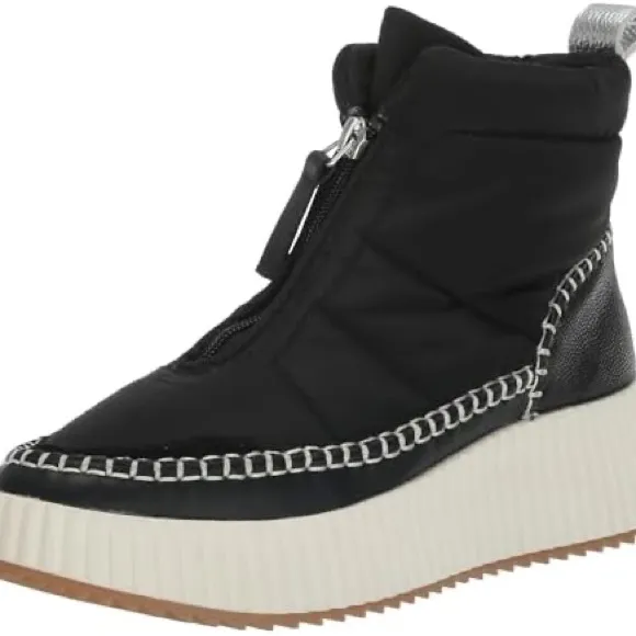 NEW Dolce Vita Devlin Quilted Sneaker Boot in Black Size 8.5 - Image 3