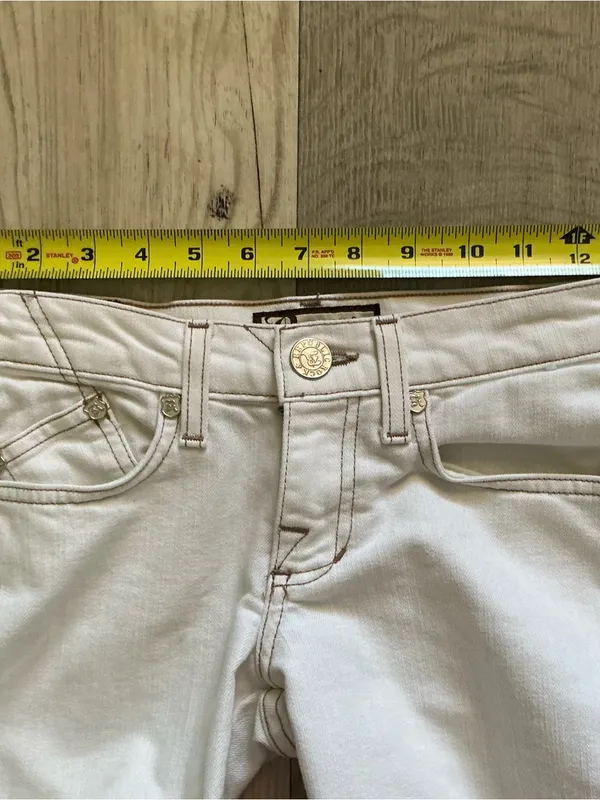 Y2K Rock & Republic low rise Cosbie brew white straight jeans size 24 - Image 11