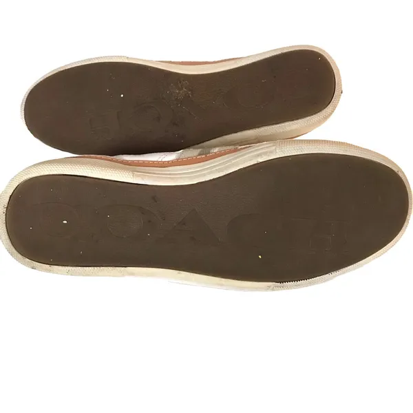 Coach "Brad" White & Gray Suede & Leather Sneakers (7.5) - Image 14