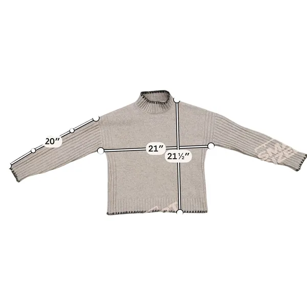 Joie Womens Mock Neck Sweater XS Beige Minimal Cozy Indie Granola Quiet Luxury - Image 9