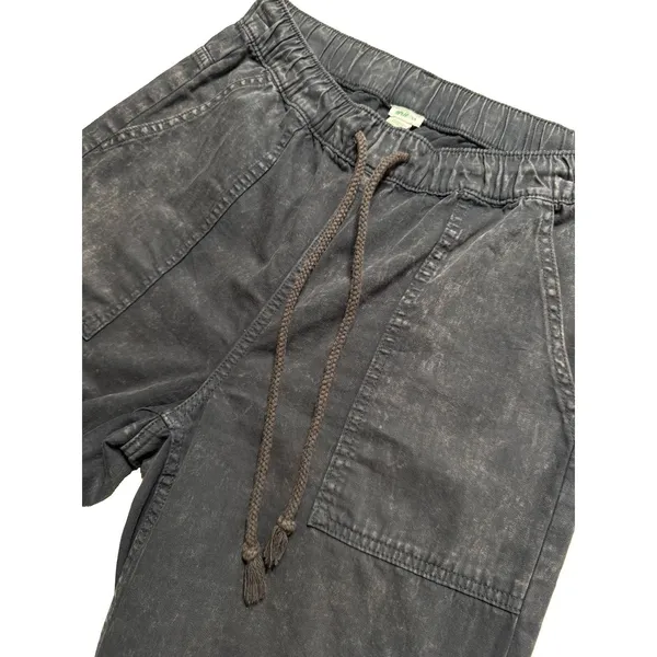 Aerie Acid Washed Joggers Distressed Charcoal w/ drawstring, Small NWOT (E9) - Image 3