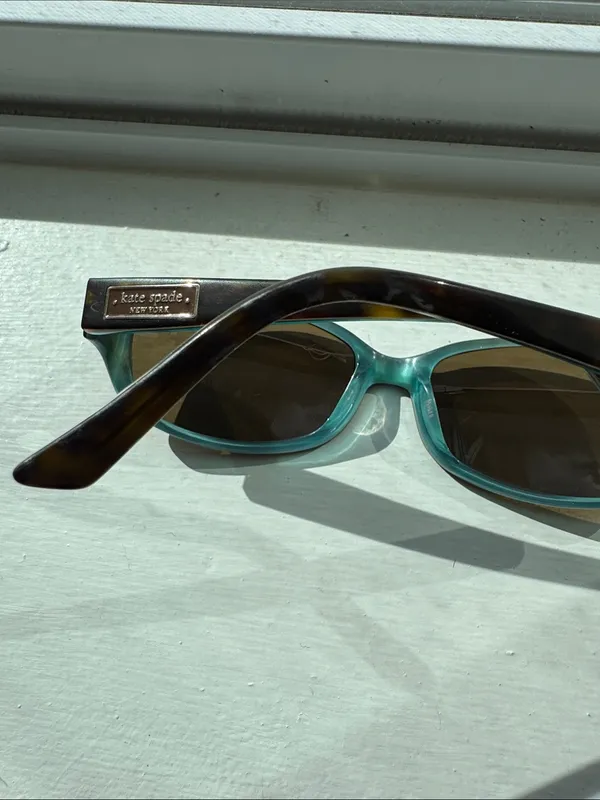 kate spade Tortoiseshell Frame Sunglasses with Dark Green Lenses - Image 11