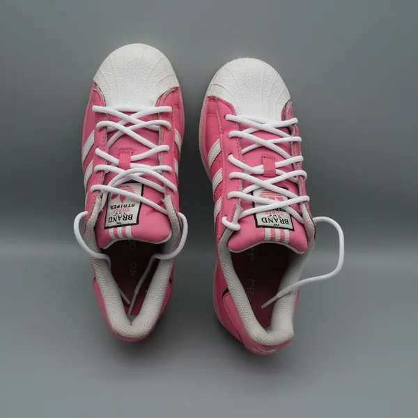 Adidas Superstar Shoes Size 5 Pink White Shell Toe Leather Sneakers IE0863 - Image 12