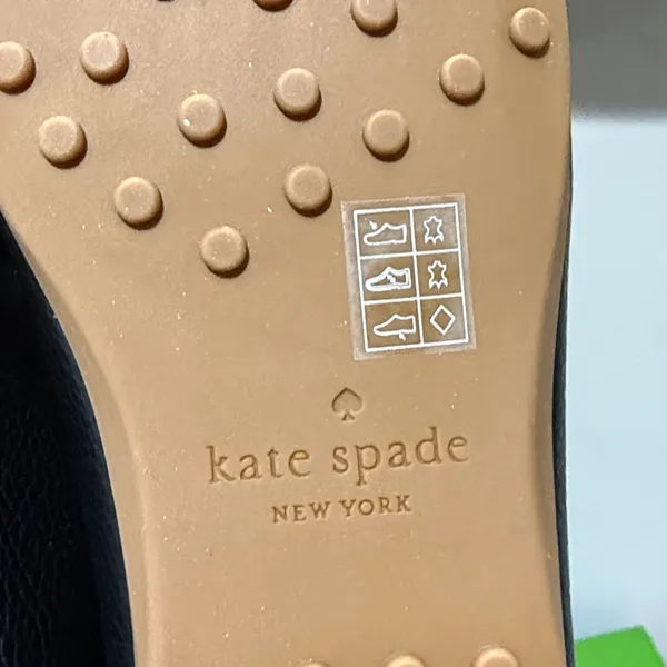 Kate Spade New York‎ Camilla Black Pebbled Leather Loafer Tan Sole sz 9.5B NIB - Image 8