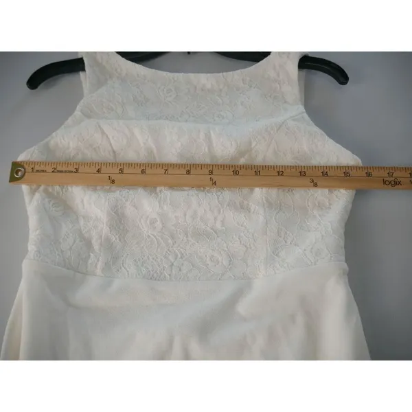 Lulu's White Lace Boat Neck Cutout Back Maxi Dress XS - Image 10