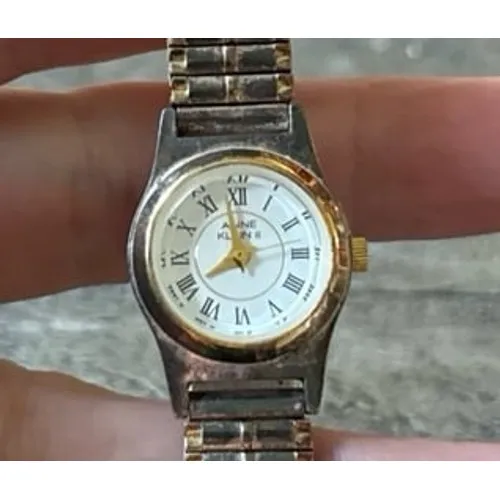 Anne Klein II 10/1776 Women's 20mm Two Tone White Dial Flex Band Watch - Image 2