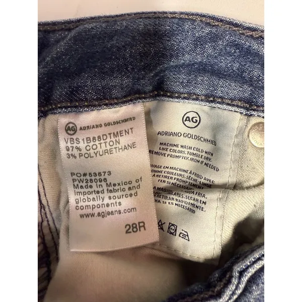 AG Adriano Goldschmied Jean Women 28R Alexxis High Rise Vintage Straight Raw Hem - Image 5